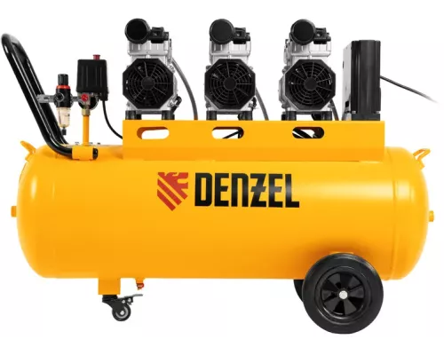Компрессор безмасляный, малошумный DLS 2250/100, 2250 Вт, 3x750, 100 л, 410 л/мин блок управления/ Denzel Компрессор безмасляный, малошумный DLS 2250/100, 2250 Вт, 3x750, 100 л, 410 л/мин блок управления/ Denzel