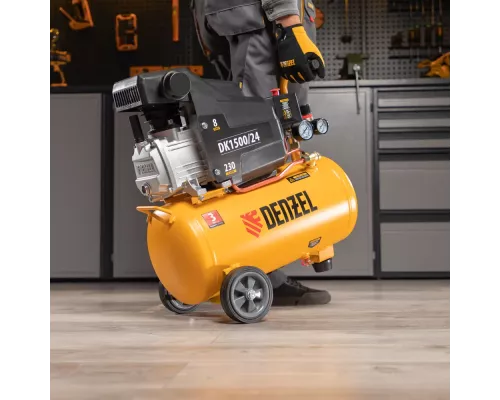 Компрессор воздушный DK1500/24, Х-PRO 1.5 кВт, 230 л/мин, 24 л Denzel Компрессор воздушный DK1500/24, Х-PRO 1.5 кВт, 230 л/мин, 24 л Denzel