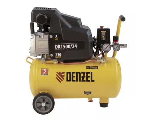 Компрессор воздушный DK1500/24, Х-PRO 1.5 кВт, 230 л/мин, 24 л Denzel Компрессор воздушный DK1500/24, Х-PRO 1.5 кВт, 230 л/мин, 24 л Denzel