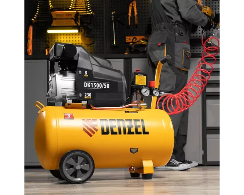 Компрессор воздушный DK1500/50, Х-PRO 1.5 кВт, 230 л/мин, 50 л Denzel