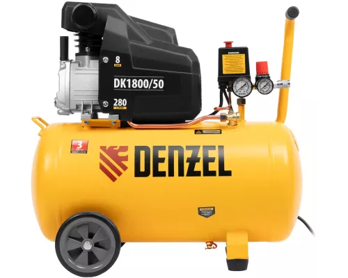 Компрессор воздушный DK1800/50, Х-PRO 1.8 кВт, 280л/мин, 50л Denzel