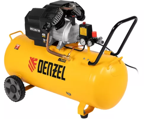 Компрессор воздушный DKV2200/100, Х-PRO 2.2 кВт, 400 л/мин, 100л Denzel