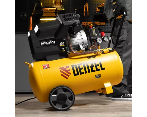 Компрессор воздушный DKV2200/50, Х-PRO 2.2 кВт, 400 л/мин, 50 л Denzel Компрессор воздушный DKV2200/50, Х-PRO 2.2 кВт, 400 л/мин, 50 л Denzel