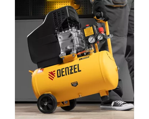 Компрессор воздушный DC1500/24, прямой привод, 1.5 кВт, 24 литра, 220 л/мин Denzel