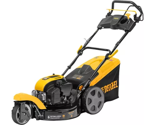 Бензиновая газонокосилка GLT-460SP-T, Trike 149 см3, 46 см, привод, панель, 60л Denzel Бензиновая газонокосилка GLT-460SP-T, Trike 149 см3, 46 см, привод, панель, 60л Denzel