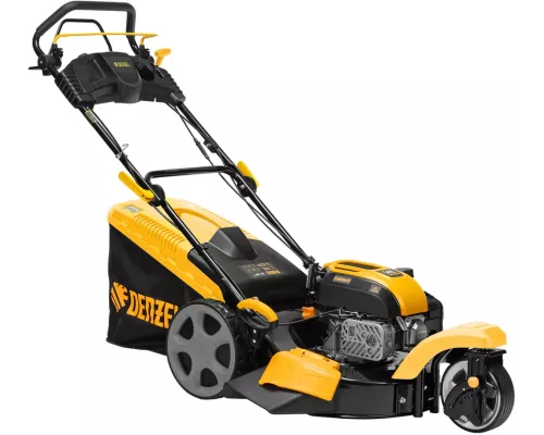 Бензиновая газонокосилка GLT-460SP-T, Trike 149 см3, 46 см, привод, панель, 60л Denzel Бензиновая газонокосилка GLT-460SP-T, Trike 149 см3, 46 см, привод, панель, 60л Denzel
