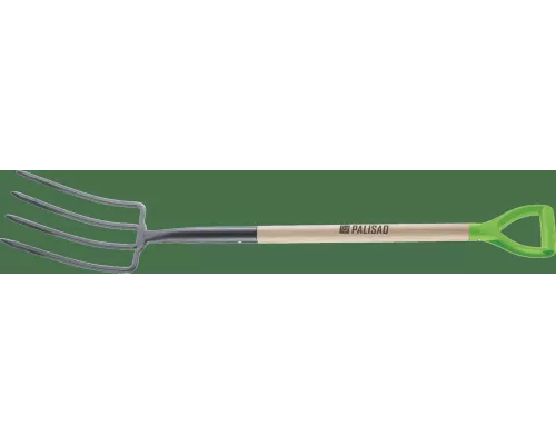Вилы 4-рогие, огородные, кованые, 195х295х1165 мм, деревянный лакированный черенок Palisad
