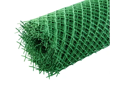 Решетка заборная в рулоне, 1.3 х 20 м, ячейка 70 х 55 мм, пластиковая, зеленая, Россия