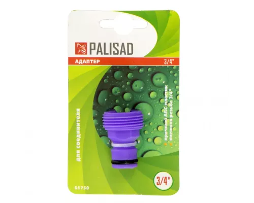 Адаптер пластмассовый, 3/4, внешняя резьба Palisad Адаптер пластмассовый, 3/4, внешняя резьба Palisad