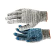 Перчатка х/б, ПВХ покрытие, "Точка", серый меланж, 10 класс Россия