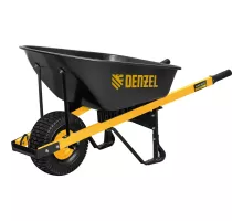 Тачка строительная, усиленная, объем 140 л, 230 кг, колесо 15х6.00-6 Denzel