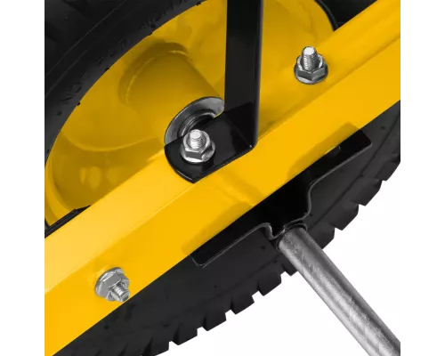 Тачка строительная, усиленная, объем 140 л, 250 кг, двухколесная, колесо 15х6.00-6// Denzel