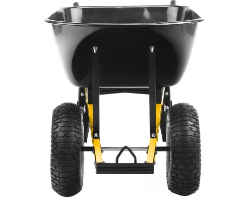 Тачка строительная, усиленная, объем 140 л, 250 кг, двухколесная, колесо 15х6.00-6// Denzel