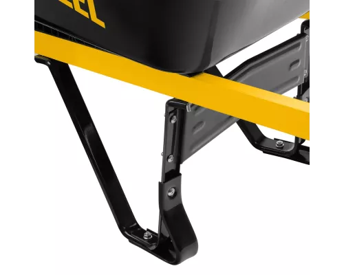 Тачка строительная, усиленная, объем 140 л, 250 кг, двухколесная, колесо 15х6.00-6// Denzel