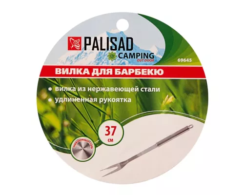Вилка для барбекю 37 см, нержавеющая сталь Camping Palisad Вилка для барбекю 37 см, нержавеющая сталь Camping Palisad