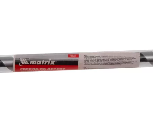 Сверло по дереву шнековое, 12 х 460 мм, шестигранный хвостовик Matrix Сверло по дереву шнековое, 12 х 460 мм, шестигранный хвостовик Matrix