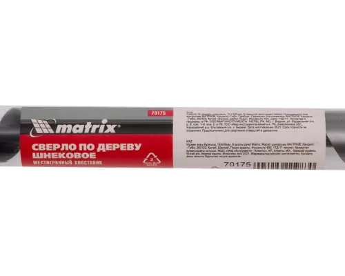 Сверло по дереву шнековое, 18 х 600 мм, шестигранный хвостовик Matrix Сверло по дереву шнековое, 18 х 600 мм, шестигранный хвостовик Matrix