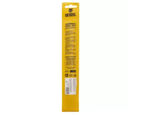 Бур по бетону, двойная спираль, три пылеотводящие кромки, 22 x 260 мм DENZEL