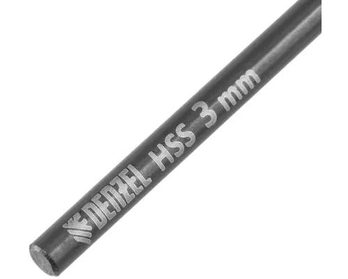 Сверло по металлу, 3 мм, HSS-Tin, Golden Tip, 10 шт. Denzel