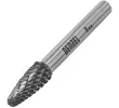 Борфреза по металлу твердосплавная, параболическая, тип-F, 8 мм// Denzel
