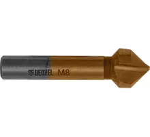 Зенковка конусная под М8, HSS, по металлу, цилиндрический хвостовик// Denzel