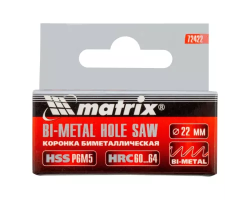 Коронка Bimetal, 22 мм Matrix Коронка Bimetal, 22 мм Matrix