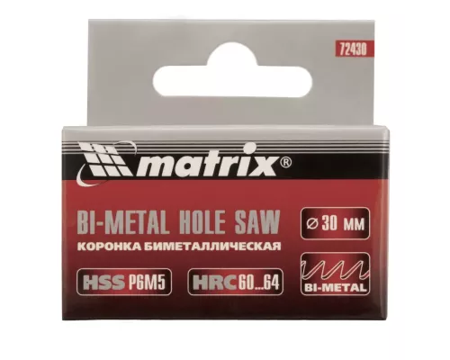 Коронка Bimetal, 30 мм Matrix Коронка Bimetal, 30 мм Matrix