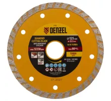 Диск алмазный, отрезной Turbo, 125 х 22.2 мм, сухая резка Denzel