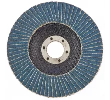 Круг лепестковый торцевой КЛТ-1, ZK10X W (цирконий), зернистость 25Н(P 60), 125 х 22.2 мм, "БАЗ" Россия