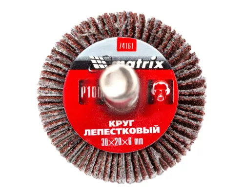 Круг лепестковый для дрели, 30 х 20 х 6 мм, P 100 Matrix Круг лепестковый для дрели, 30 х 20 х 6 мм, P 100 Matrix