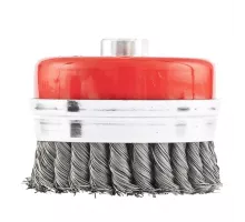 Щетка для УШМ Heavy Duty, 100 мм, М14, "чашка", крученая проволока 0.5 мм Matrix