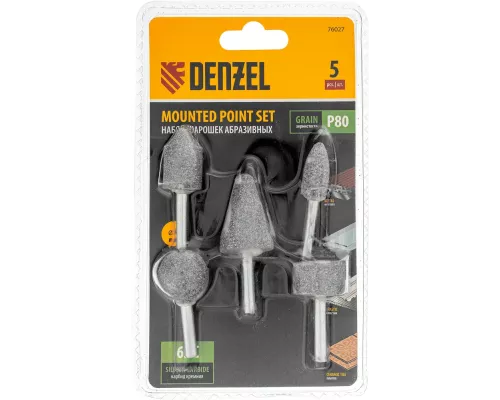 Набор шарошек для дрели (ПШМ), 5 шт Denzel Набор шарошек для дрели (ПШМ), 5 шт Denzel