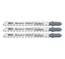 Полотна для электролобзика по дереву, 3 шт, T101B, 75 х 2.5 мм, HCS Matrix Professional