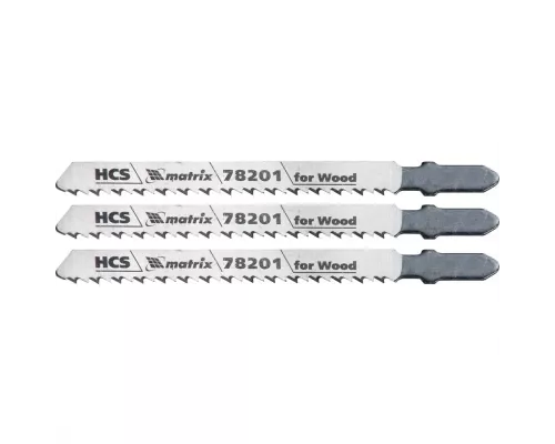 Полотна для электролобзика по дереву, 3 шт, T101B, 75 х 2.5 мм, HCS Matrix Professional