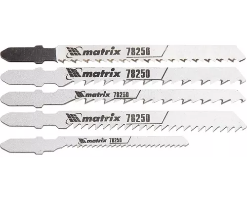 Набор полотен для электролобзика по дереву, 5 шт Matrix Professional
