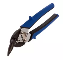 Ножницы по металлу "Piranha", 185 мм, прямой и правый рез, сталь СrM, двухкомпонентные рукоятки Gross