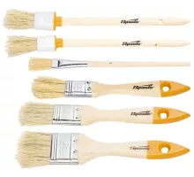 Набор кистей, 6 шт, плоские 3/4", 1", 1/5" круглые №1, №2, №4 Sparta