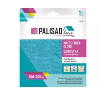 Салфетка универсальная из микрофибры 300 x 300 мм, голубая, Home Palisad