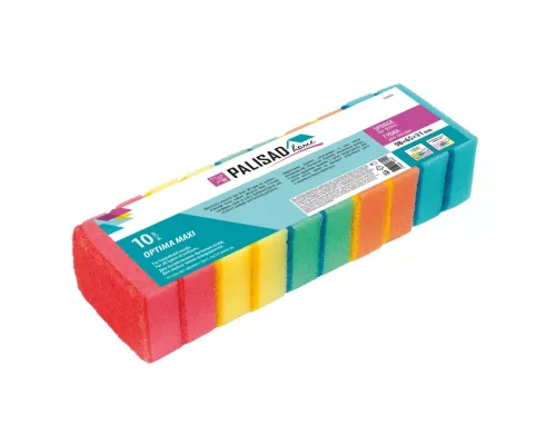 Губки для посуды Optima MAXI, 98 x 65 x 31 мм, 10 шт., Home Palisad Губки для посуды Optima MAXI, 98 x 65 x 31 мм, 10 шт., Home Palisad