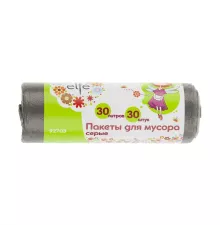 Пакеты для мусора 30 л х 30 шт, серые, Россия Elfe