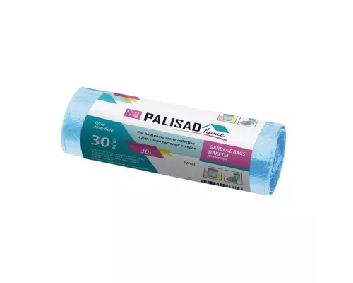 Пакеты для мусора 30 л x 30 шт. голубые, Home Palisad