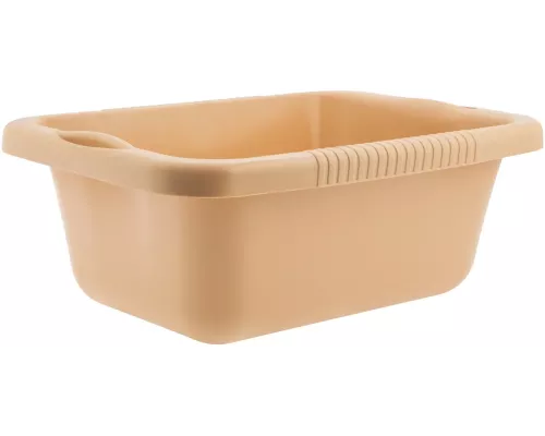 Таз пластмассовый прямоугольный 25 л, бежевый, Home Palisad