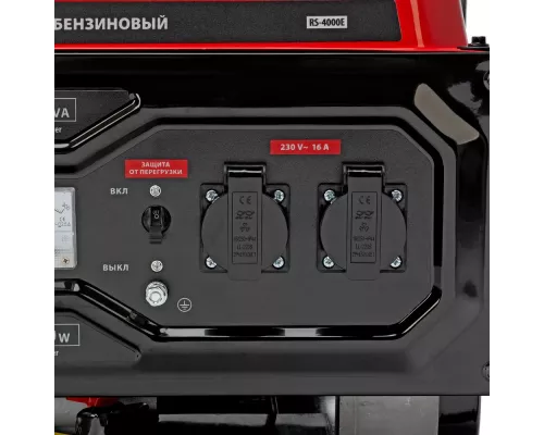 Генератор бензиновый RS-4000E, 3,3 кВт, 230В, электростартер MTX Генератор бензиновый RS-4000E, 3,3 кВт, 230В, электростартер MTX