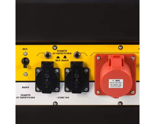 Генератор бензиновый PS 80 E-3, 6.6 кВт, 400 В, 25 л, электростартер Denzel Генератор бензиновый PS 80 E-3, 6.6 кВт, 400 В, 25 л, электростартер Denzel