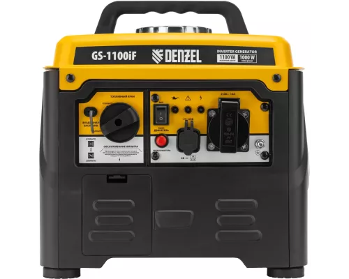 Генератор инверторный GS-1100iF, 1,1 кВт, 230 В, ручной старт DENZEL Генератор инверторный GS-1100iF, 1,1 кВт, 230 В, ручной старт DENZEL