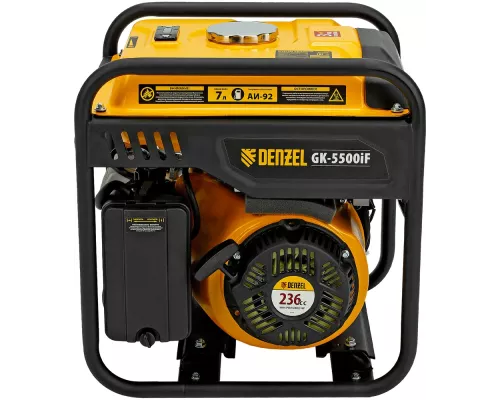Генератор инверторный GK-5500iF, 5,5 кВт, 230 В, ручной старт DENZEL Генератор инверторный GK-5500iF, 5,5 кВт, 230 В, ручной старт DENZEL