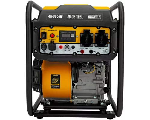 Генератор инверторный GK-5500iF, 5,5 кВт, 230 В, ручной старт DENZEL Генератор инверторный GK-5500iF, 5,5 кВт, 230 В, ручной старт DENZEL