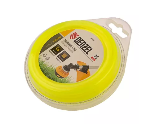 Леска для триммера квадрат 1.6 мм х 15 м, блистер Flex cord Denzel