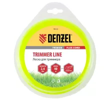 Леска для триммера, квадрат 2.4 мм х 40 м, блистер Flex cord Denzel