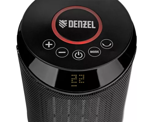 Тепловентилятор керамический DTFC-2000X, 2 кВт, wi-fi, пульт, динамик, вращение, 3 реж. // Denzel